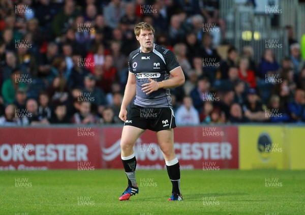 150814 - Worcester Warriors v Ospreys - Preseason friendly - Jonathan Spratt of Ospreys 