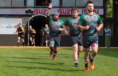 220525 - Wrexham Rhinos v Combined Swansea Vikings and Cardiff Lions team, International Gay Rugby match - Wrexham Rhinos and Swansea Vikings and Cardiff Lions Combined compete at Rodney Parade