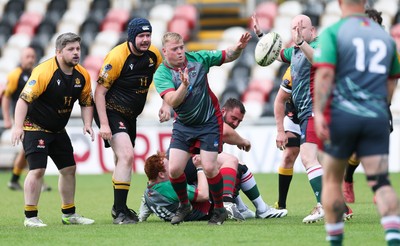 220525 - Wrexham Rhinos v Combined Swansea Vikings and Cardiff Lions team, International Gay Rugby match - Wrexham Rhinos and Swansea Vikings and Cardiff Lions Combined compete at Rodney Parade