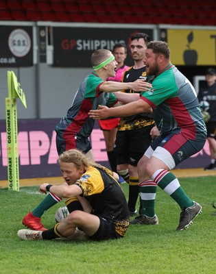 220525 - Wrexham Rhinos v Combined Swansea Vikings and Cardiff Lions team, International Gay Rugby match - Wrexham Rhinos and Swansea Vikings and Cardiff Lions Combined compete at Rodney Parade
