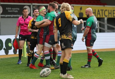 220525 - Wrexham Rhinos v Combined Swansea Vikings and Cardiff Lions team, International Gay Rugby match - Wrexham Rhinos and Swansea Vikings and Cardiff Lions Combined compete at Rodney Parade