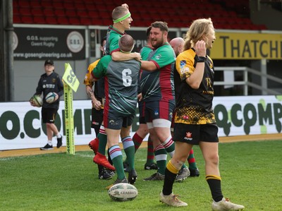 220525 - Wrexham Rhinos v Combined Swansea Vikings and Cardiff Lions team, International Gay Rugby match - Wrexham Rhinos and Swansea Vikings and Cardiff Lions Combined compete at Rodney Parade