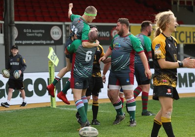 220525 - Wrexham Rhinos v Combined Swansea Vikings and Cardiff Lions team, International Gay Rugby match - Wrexham Rhinos and Swansea Vikings and Cardiff Lions Combined compete at Rodney Parade