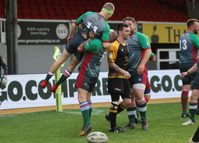 220525 - Wrexham Rhinos v Combined Swansea Vikings and Cardiff Lions team, International Gay Rugby match - Wrexham Rhinos and Swansea Vikings and Cardiff Lions Combined compete at Rodney Parade