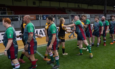 220525 - Wrexham Rhinos v Combined Swansea Vikings and Cardiff Lions team, International Gay Rugby match - Wrexham Rhinos and Swansea Vikings and Cardiff Lions Combined compete at Rodney Parade