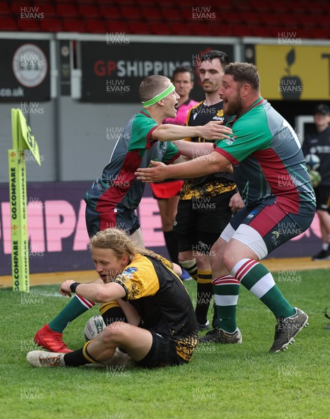 220525 - Wrexham Rhinos v Combined Swansea Vikings and Cardiff Lions team, International Gay Rugby match - Wrexham Rhinos and Swansea Vikings and Cardiff Lions Combined compete at Rodney Parade