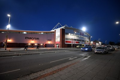 281025 - Wrexham v Cardiff City - Carabao Cup Round 4 - A general view of the Stok Car Ras ground ahead of the match