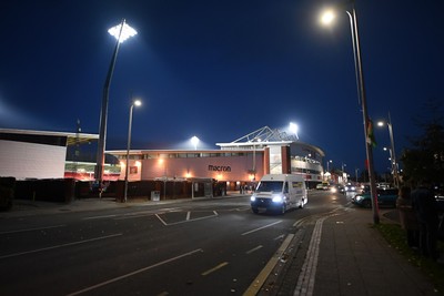 281025 - Wrexham v Cardiff City - Carabao Cup Round 4 - A general view of the Stok Car Ras ground ahead of the match