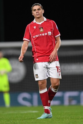 281025 - Wrexham v Cardiff City - Carabao Cup Round 4 - George Dobson of Wrexham