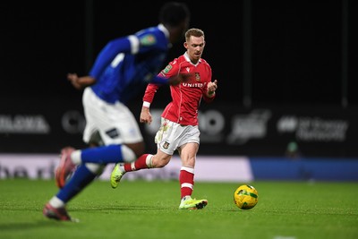 281025 - Wrexham v Cardiff City - Carabao Cup Round 4 - Lewis O'Brien of Wrexham