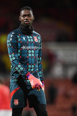 281025 - Wrexham v Cardiff City - Carabao Cup Round 4 - Arthur Okonkwo of Wrexham