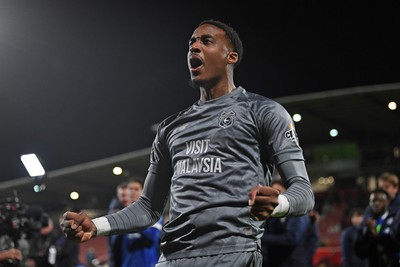 281025 - Wrexham v Cardiff City - Carabao Cup Round 4 - Nathan Trott of Cardiff City celebrates at full time