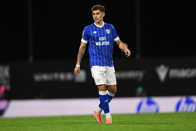 281025 - Wrexham v Cardiff City - Carabao Cup Round 4 - Alex Robertson of Cardiff City