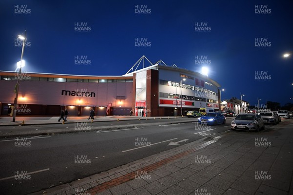 281025 - Wrexham v Cardiff City - Carabao Cup Round 4 - A general view of the Stok Car Ras ground ahead of the match
