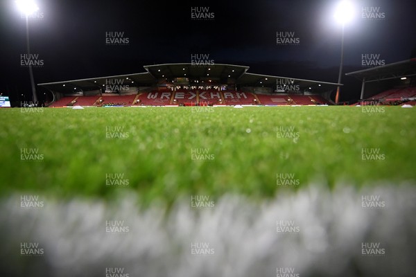 281025 - Wrexham v Cardiff City - Carabao Cup Round 4 - A general view of the Stok Car Ras ground ahead of the match