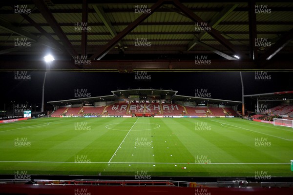 281025 - Wrexham v Cardiff City - Carabao Cup Round 4 - A general view of the Stok Car Ras ground ahead of the match