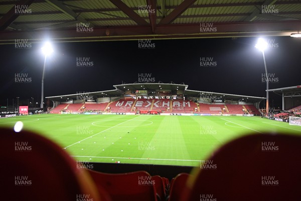281025 - Wrexham v Cardiff City - Carabao Cup Round 4 - A general view of the Stok Car Ras ground ahead of the match