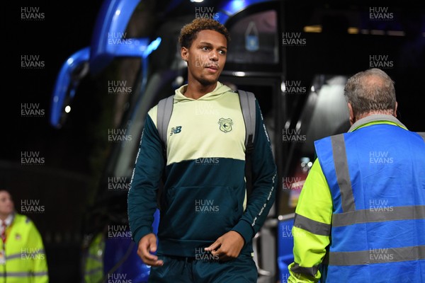 281025 - Wrexham v Cardiff City - Carabao Cup Round 4 - Omari Kellyman of Cardiff City arrives at the stadium
