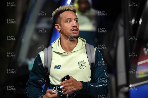 281025 - Wrexham v Cardiff City - Carabao Cup Round 4 - Callum Robinson of Cardiff City arrives at the stadium