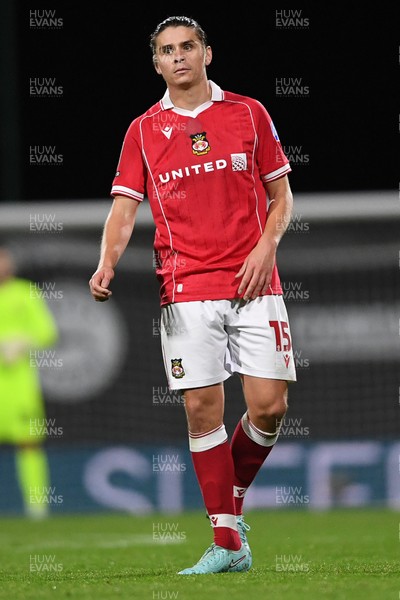 281025 - Wrexham v Cardiff City - Carabao Cup Round 4 - George Dobson of Wrexham