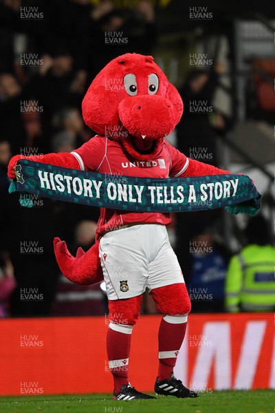 281025 - Wrexham v Cardiff City - Carabao Cup Round 4 - Wrexham mascot