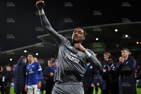 281025 - Wrexham v Cardiff City - Carabao Cup Round 4 - Nathan Trott of Cardiff City celebrates at full time