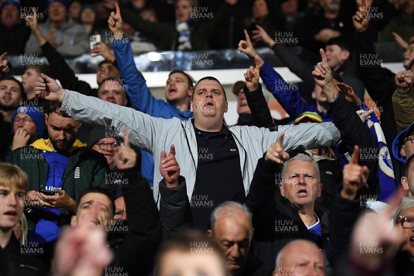 281025 - Wrexham v Cardiff City - Carabao Cup Round 4 - Cardiff fans celebrate at full time