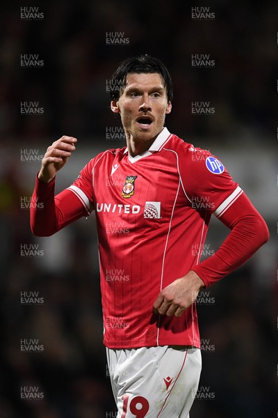 281025 - Wrexham v Cardiff City - Carabao Cup Round 4 - Kieffer Moore of Wrexham
