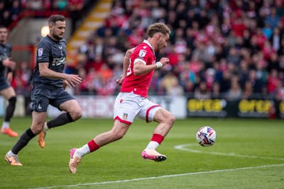 260425 - Wrexham v Charlton Athletic - Sky Bet League 1 - Sam Smith of Wrexham AFC goes through on goal