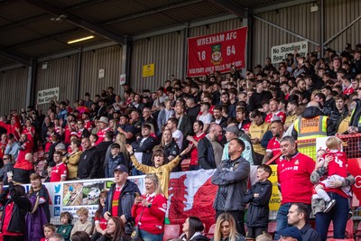 260425 - Wrexham v Charlton Athletic - Sky Bet League 1 - Wrexham fans ahead of kick off