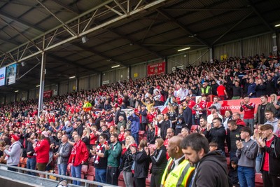 260425 - Wrexham v Charlton Athletic - Sky Bet League 1 - Wrexham fans ahead of kick off