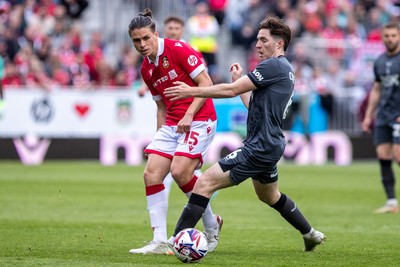 260425 - Wrexham v Charlton Athletic - Sky Bet League 1 - George Dobson of Wrexham AFC