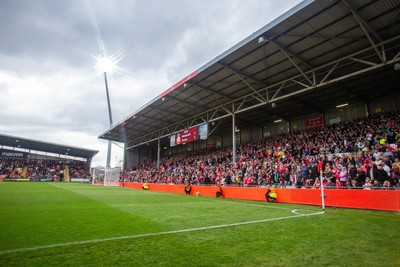 260425 - Wrexham v Charlton Athletic - Sky Bet League 1 - General View of the Racecourse Ground