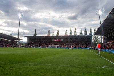 260425 - Wrexham v Charlton Athletic - Sky Bet League 1 - General View of the Racecourse Ground
