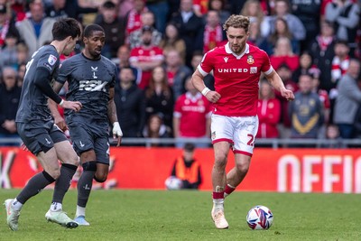 260425 - Wrexham v Charlton Athletic - Sky Bet League 1 - Sam Smith of Wrexham AFC on the ball