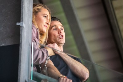 260425 - Wrexham v Charlton Athletic - Sky Bet League 1 - Blake Lively and Wrexham co-owner Rob McElheney