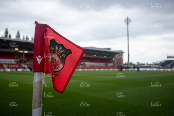 260425 - Wrexham v Charlton Athletic - Sky Bet League 1 -  General View of the Racecourse Ground ahead of kick off