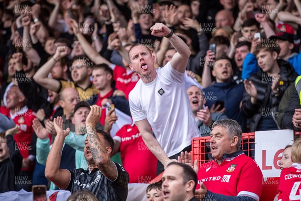 260425 - Wrexham v Charlton Athletic - Sky Bet League 1 - Wrexham fans ahead of kick off