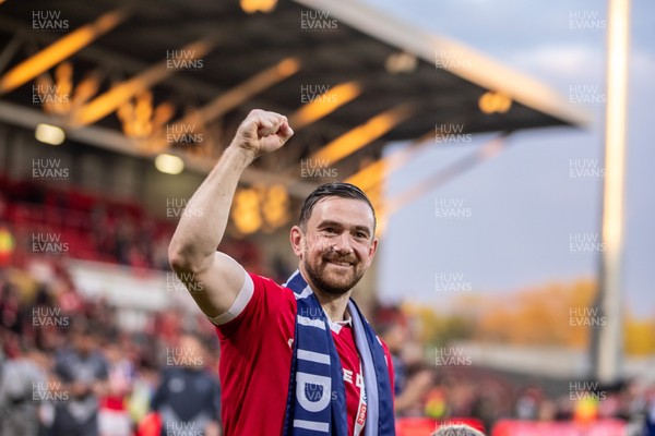 260425 - Wrexham v Charlton Athletic - Sky Bet League 1 - Wrexham players celebrate at full time