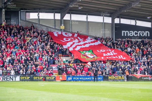 260425 - Wrexham v Charlton Athletic - Sky Bet League 1 - Wrexham fans ahead of kick off