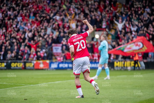 260425 - Wrexham v Charlton Athletic - Sky Bet League 1 - Oliver Rathbone of Wrexham AFC celebrates his opening goal