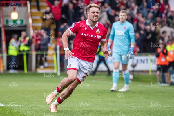 260425 - Wrexham v Charlton Athletic - Sky Bet League 1 - Sam Smith of Wrexham AFC celebrates making it 2-0