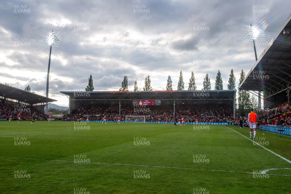260425 - Wrexham v Charlton Athletic - Sky Bet League 1 - General View of the Racecourse Ground