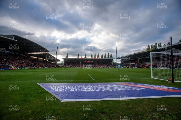 260425 - Wrexham v Charlton Athletic - Sky Bet League 1 - General View of the Racecourse Ground