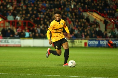 011218  Wrexham AFC v Newport County - Emirates FA Cup - Round 2 -  Antoine Semenyo of Newport County 