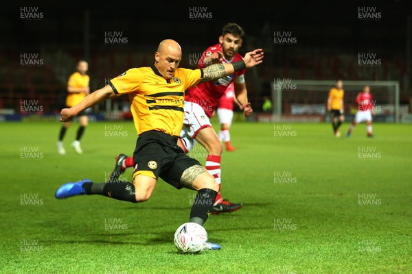 011218  Wrexham AFC v Newport County - Emirates FA Cup - Round 2 -  David Pipe of Newport County puts in a cross  