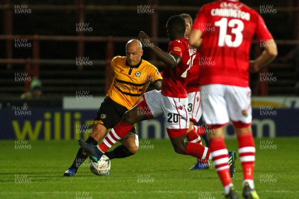 011218  Wrexham AFC v Newport County - Emirates FA Cup - Round 2 -  David Pipe of Newport County takes on Akil Wright of Wrexham