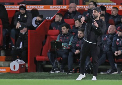 130326 - Wrexham v Swansea City - Sky Bet Championship - Swansea manager Vitor Matos gives directions in the 2nd half
