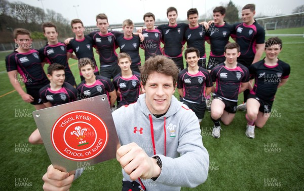 270213 - Wales scrum half Lloyd Williams returns to his former school, Cowbridge Comprehensive, to launch the WRU Accredited Schools Programme for developing rugby at all levels 