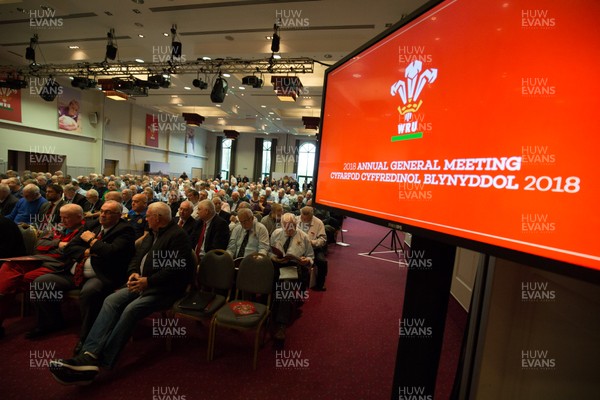 141018 - WRU Annual General Meeting, The Vale Hotel - Delegates from the member clubs of the WRU wait for the start of the WRU AGM